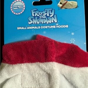 Frosty the Snowman Small Animals Costume Hoodie - Red and White
